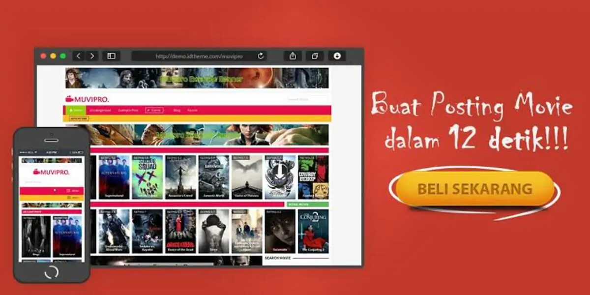 Jasa Pembuatan Website Streaming Movie/Film Seperti LK21