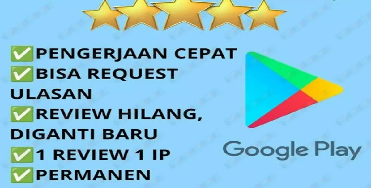 Jual jual jasa 100 review/ulasan 5 stars di google play store